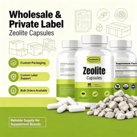 Capsules de Zéolite Clinoptilolite Prix Promotionnel En Stock 500mg 60 Capsules 30 Doses Capsules de Zéolite Blanches