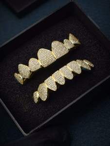 Grillz de Plata 925 de Alta Gama con Moissanita y Diamantes VVS, Moldeado a Medida, Joyería Dental Hip Hop Iced Out, Brillo Intenso, Venta al por Mayor - Product Image 4