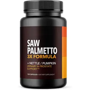 Sägebrunnenkerne und Kürbiskerne Ölkapseln Palmetto Prostata-Supplement für Männer kundenspezifische biologische Vitaminen-Flaschenverpackung