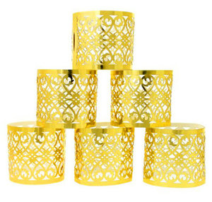Porte-serviettes en papier ajouré personnalisé, 1 pièce, pour la maison, décoration <span class=keywords><strong>de</strong></span> Banquet <span class=keywords><strong>de</strong></span> mariage, anneau - Product Image 2