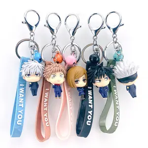 New Design Custom Silicone Rubber Keyring Cartoon Anime 3D PVC Keychain