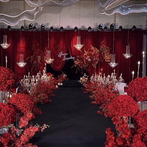 Fleurs artificielles en soie <span class=keywords><strong>de</strong></span> la série rouge LUYI, matériaux floraux faits à la main pour les bouquets, décoration <span class=keywords><strong>de</strong></span> mariage à domicile, Saint-Valentin - Product Image 4