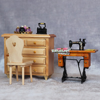 Mini accessoires, micro-scène, maison de poupée, machine à coudre, meubles miniatures à l'échelle