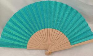 Nouveau style, éventail en bois brillant en polyester et coton, couleur unie, 23 cm, promotion pour fêtes - Product Image 6