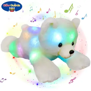 Glow Guards Light up farcito orso polare LED morbido peluche con luci notturne magiche Glow in The Dark festa di compleanno per bambino