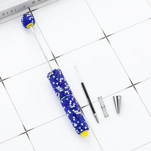Diy Strass Full Diamant Luxe Beadable <span class=keywords><strong>Pen</strong></span> Vult Zwarte Inkt Gladde Schrijfpen Navult Kralen Balpen Voor Diy - Product Image 4
