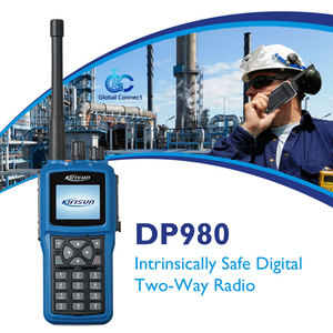 Radio bidireccional portátil profesional IP68, duradero y resistente, Kirisun DP980 UHF VHF, walkie-talkie de largo alcance, intercomunicador digital DMR - Product Image 1