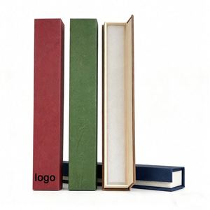 Factory Direct Customizable Slim <b>Paper</b> Jewelry Box With Sponge Lining Multi-color Ideal for Necklace & Pen Packaging - Product Image 1