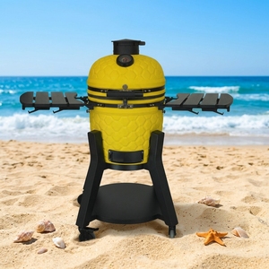 Parrilla de Carbón Cerámica AUPLEX Premium de 22 Pulgadas con Altura Ajustable <span class=keywords><strong>y</strong></span> Acabado Mate, Kamado para Exteriores, <span class=keywords><strong>Asador</strong></span> de Carbón - Product Image 1