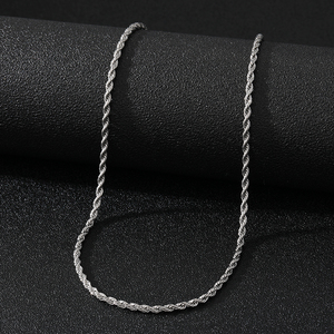 KISSWIFE 2mm 3mm 4mm 5mm Collier en acier inoxydable plaqué or 18 carats avec chaîne torsadée en argent <span class=keywords><strong>vermeil</strong></span> pour la fabrication de bijoux - Product Image 4