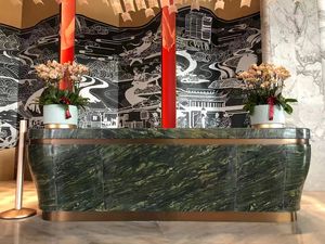 TMZ OEM/ODM Brasil verde seda mármol losa tamaño personalizado para encimeras de cocina fábrica directa Marmore canicas pulido gran losa - Product Image 2