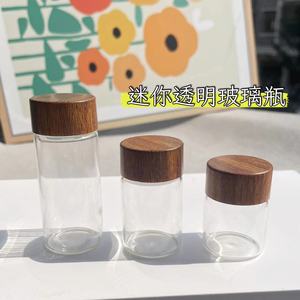 ขวดแก้วทรงกระบอกฝาเกลียวใส โปร่งแสงสูง สำหรับเก็บเมล็ดทอง สายสะดือ เส้นผมเด็ก - Product Image 2