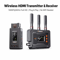 Émetteur-récepteur sans fil SDI HDMI 500M avec écran, pour OSMO Pocket 3/4 et caméras d'action, événements en extérieur et tournages sur le terrain