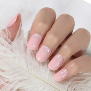 Sólido Stick en las <span class=keywords><strong>uñas</strong></span> de longitud corta Squoval Pink Press en las <span class=keywords><strong>uñas</strong></span> brillantes al por mayor - Product Image 5