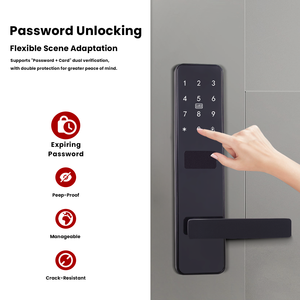 Электронный цифровой замок для двери с управлением через приложение: пароль, ключ или смарт-карта - Product Image 2