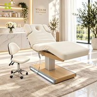 Table de massage électrique haut de gamme pour salon de beauté et spa, mobilier cosmétique, 4 moteurs, table de massage, table d'épilation, table de tatouage, table à cils, LED