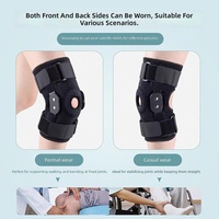 Genouillère articulée avec stabilisateurs latéraux, ceinture de soutien ajustable pour le ménisque et la rotule, pour la récupération sportive