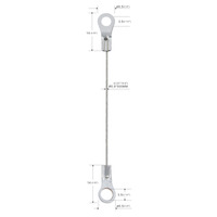 Usine en gros 1.5*600mm 7*7 304 élingue de câble métallique de câble d'acier inoxydable avec des oeillets