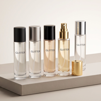 Flacon de parfum en verre transparent miniature de haute qualité 10 ml 15 ml, vide, portable, vaporisateur pour usage cosmétique