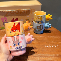 Tasses en céramique Disney, tasses à café et à lait avec poignée pour le bureau et la maison, cadeau de Noël
