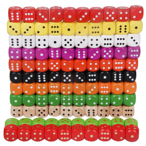 16mm Round Edge Wood Accessories <strong>Dice</strong> Games Custom Print Colorde logo Dots Wooden <strong>Dice</strong> Set <strong>Tower</strong> - Product Image 5