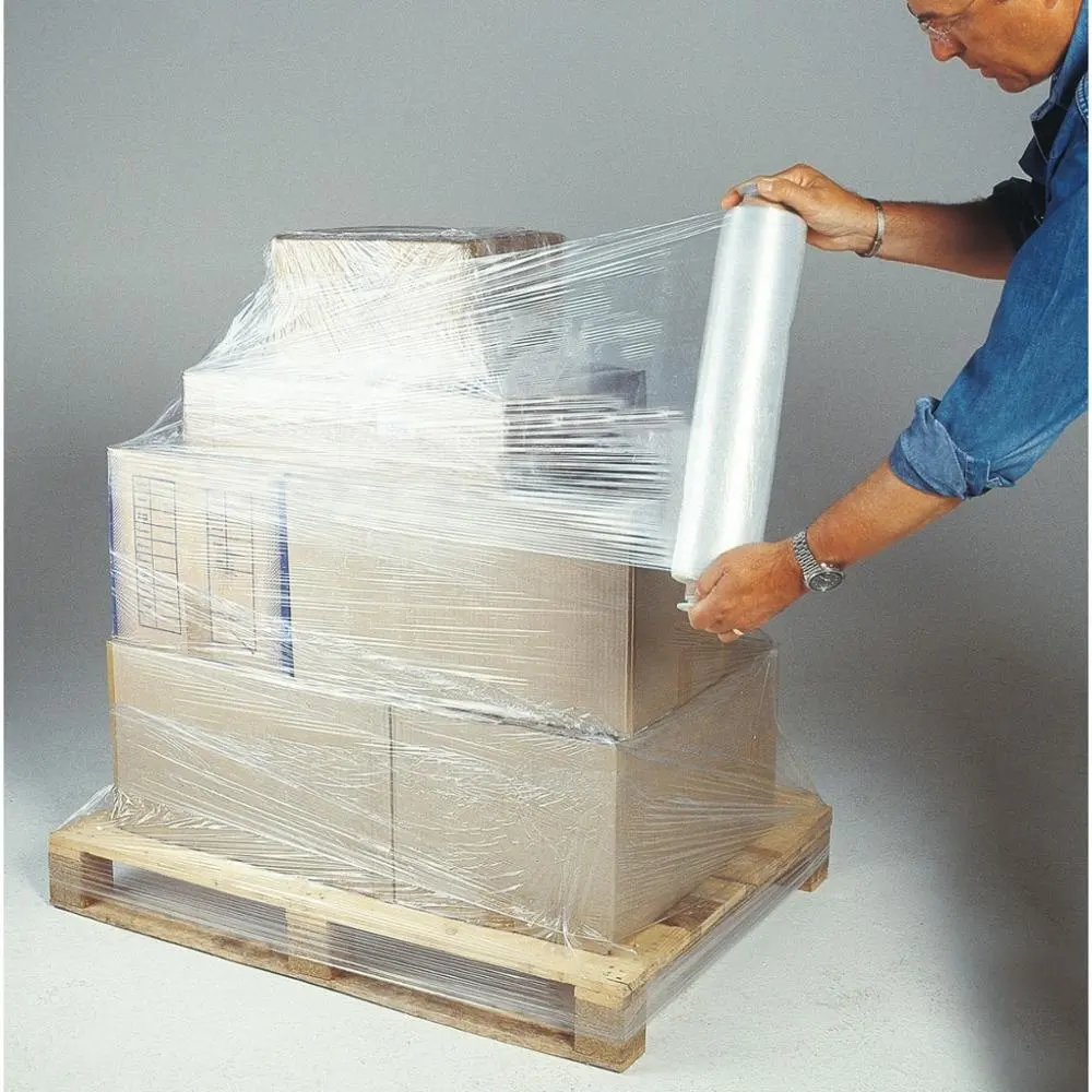 Stretch folie Plastikfolie transparent lldpe Hand verwendet LLDPE Stretch folie Kunststoff folie Shrink Stretch Wrap