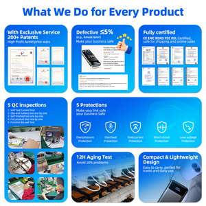 Thiết kế mới được xây dựng trong cáp siêu mỏng mini 10000mAh từ không dây điện thoại di động ngân hàng - Product Image 2