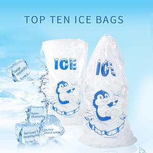 Bolsa de paletas de hielo Bolsa de hielo personalizada Precio al por mayor Bolsas de hielo con cordón 10 Lbs - Product Image 6