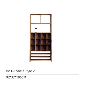 Mobili Wabi Sabi, Scaffale Moderno Classico Antico, Libreria <span class=keywords><strong>in</strong></span> <span class=keywords><strong>Legno</strong></span> Massello, Set di Scaffali per Soggiorno - Product Image 5