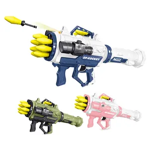 Smoke mist spray cheap air soft bullet electric rocket gun toys with light sound