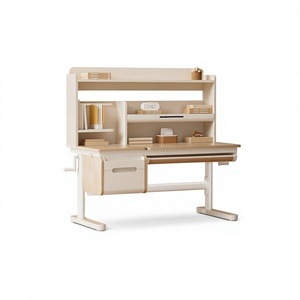 Bureau d'étude réglable en bois massif pour enfants <span class=keywords><strong>Igrow</strong></span> avec étagère, design minimaliste, modèle L2 pour usage scolaire - Product Image 1