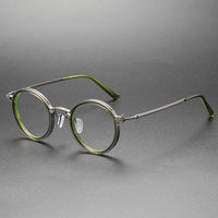 Montures de lunettes optiques en titane pur, rectangulaires, en or massif, lunettes de vue pour adultes, forme de visage diamant, style féminin AC