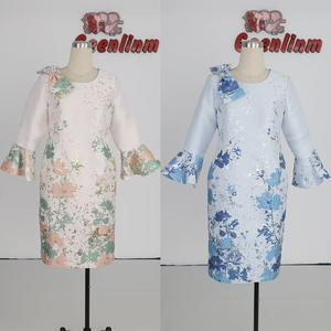 Traje de Brocado para Iglesia de Talla Grande para Damas, Vestidos Formales para Mujeres - Product Image 3