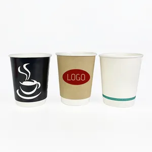 使い捨てラマダン紙コップ | 100パック8オンス環境にやさしいカップ | 紙ペットおかずカップホットドリンク用300個200mil