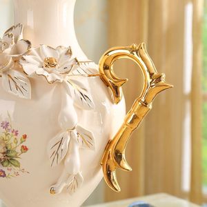 Винтажная французская фермерская ваза-золотая металлическая ручка Декор - Product Image 6