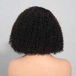 Bán Buôn Tự Nhiên Tóc Con Người Tóc Giả Tóc Thô Kinky Xoăn Gluless Ngắn Bob 5X7 13X4 Trinh Nữ Ấn Độ Pre-Ngắt Pre-Tẩy Tóc Giả Bob - Product Image 3