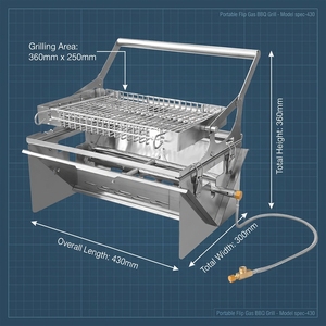 <span class=keywords><strong>Barbecue</strong></span> portable à gaz double combustible en acier inoxydable, grill détachable, équipement <span class=keywords><strong>de</strong></span> <span class=keywords><strong>barbecue</strong></span> - Product Image 2