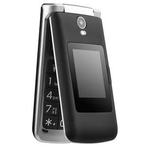 2.8+1.77 inch dual screen and manufacturer direct selling 2G senior flip phone supports dual sim card and SOS batton