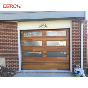 Fenêtres en verre noir isolées 16x8 classiques en aluminium <span class=keywords><strong>bois</strong></span> galvanisé acier <span class=keywords><strong>Porte</strong></span> de <span class=keywords><strong>garage</strong></span> <span class=keywords><strong>sectionnelle</strong></span> à alimentation électrique - Product Image 5