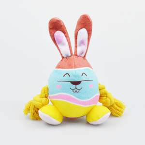 Özelleştirilebilir Karikatür Paskalya Uzun Kulaklı Tavşan Yumurta Köpek Oyuncağı Sevimli Ses Çıkaran Etkileşimli Günlük Tatil Dayanıklı Çiğneme Oyuncağı - Product Image 5