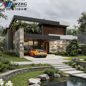 Casa Prefabricada de Lujo con Estructura de Acero Ligero Estándar EU/USA/NZ/AU para Vivienda, Construcción de Viviendas Prefabricadas con Estructura de Acero Ligero - Product Image 1