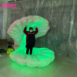 Decoración de Escenario con Conchas Marinas Blancas Grandes, Globo Inflable con Forma de Concha de <span class=keywords><strong>Almeja</strong></span> con Luces LED - Product Image 4