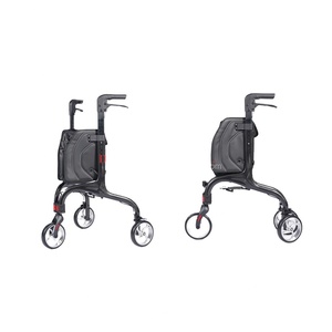 Andador Ultraligero de Fibra de Carbono Mini, Ayuda para Discapacitados, Andador de 3 Ruedas para Personas Mayores con Bolsa - Product Image 1