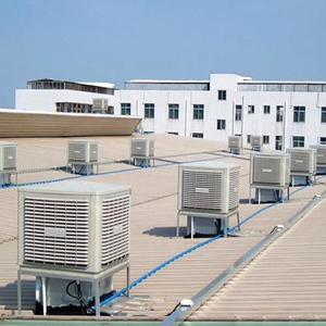 Refroidisseur d'air industriel 3,0 kW 30000CMH à <span class=keywords><strong>sortie</strong></span> d'air descendante, <span class=keywords><strong>climatiseur</strong></span> évaporatif en nid d'abeille, système de refroidissement d'usine à faible coût - Product Image 5