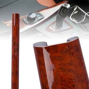 Vinilo Adhesivo con Diseño de Madera Brillante de 30*100cm, <span class=keywords><strong>Película</strong></span> Autoadhesiva para Interiores de Automóviles, Accesorios para Automóviles, Adhesivos para Automóviles Color Granate - Product Image 3