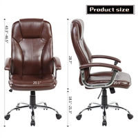 Haute qualité moderne patron affaires exécutif chaise de bureau pivotante Chrome accoudoir mécanisme d'inclinaison en gros personnalisation chaise de travail