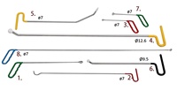 Kit d'outils compact 8 pièces pour la réparation de bosses sans peinture, baguettes en acier inoxydable 420, compatibles Porsche, fabriqué à Taïwan, sac de transport, OEM acceptable