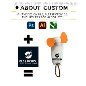 Custom Logo Mini Hand-Printing Portable Climbing Carabiner Fan With LED Torch Light for Automotive Use and Welcome Gifts - Product Image 3