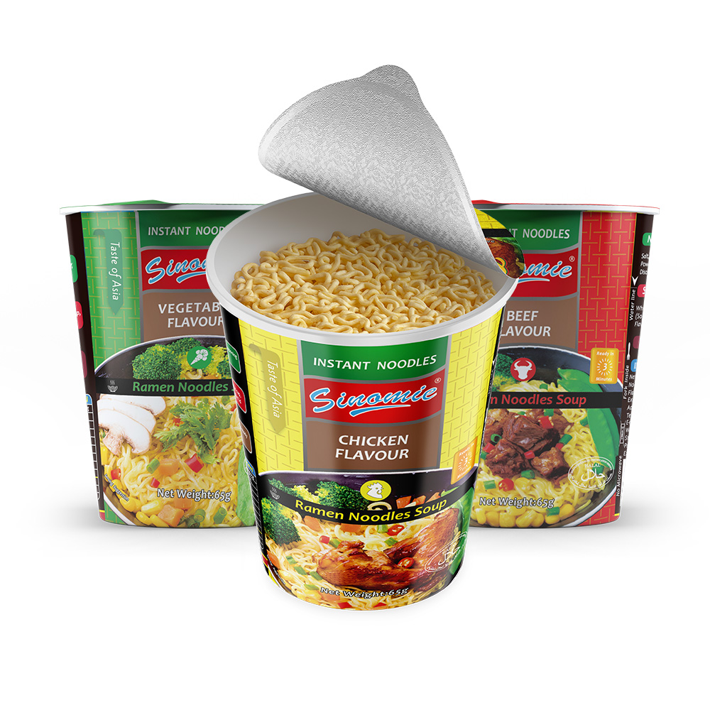 [SINOMIE] Оптовая продажа, китайский поставщик, суп с куриным вкусом, 65 г стакана лапши быстрого приготовления
