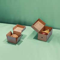 Boîte d'emballage de hamburger en papier kraft personnalisé de haute qualité pour les frites de restauration rapide à emporter